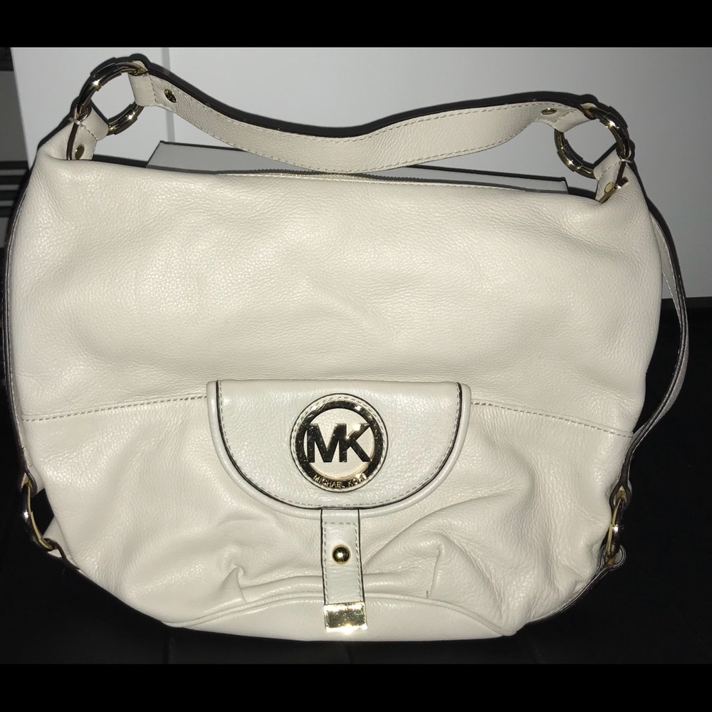 Off White Leather Medium Handbag - image 1